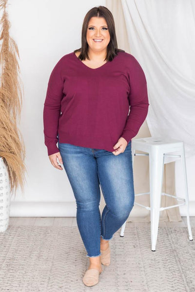Need You By My Side Plum Sweater