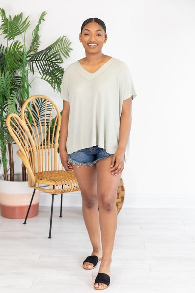 A Glorious Time Sage Blouse