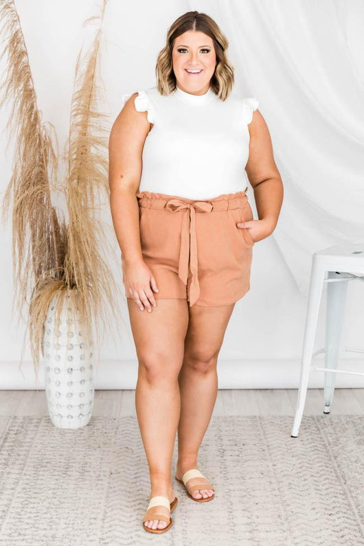 Stare Down The Past White Ruffle Sleeve Bodysuit