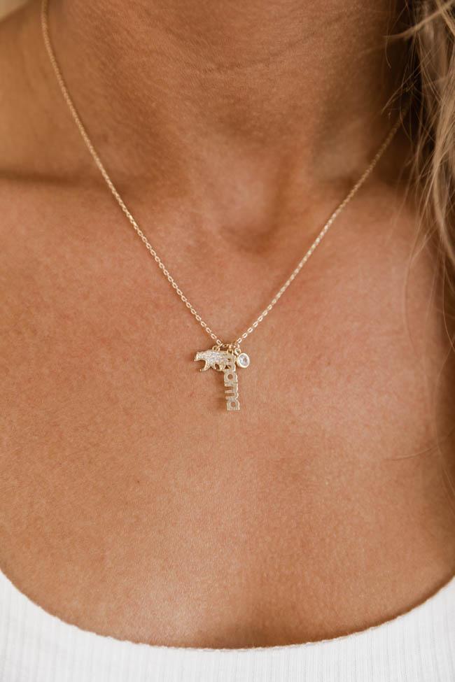 Main Reason Gold Mama Bear Necklace