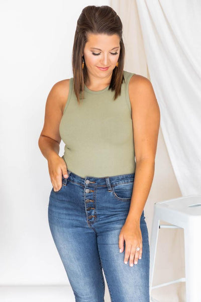Pure Memory Olive Bodysuit