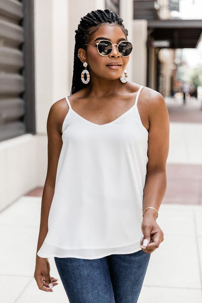 Getting Back Together Ivory Cami Tank