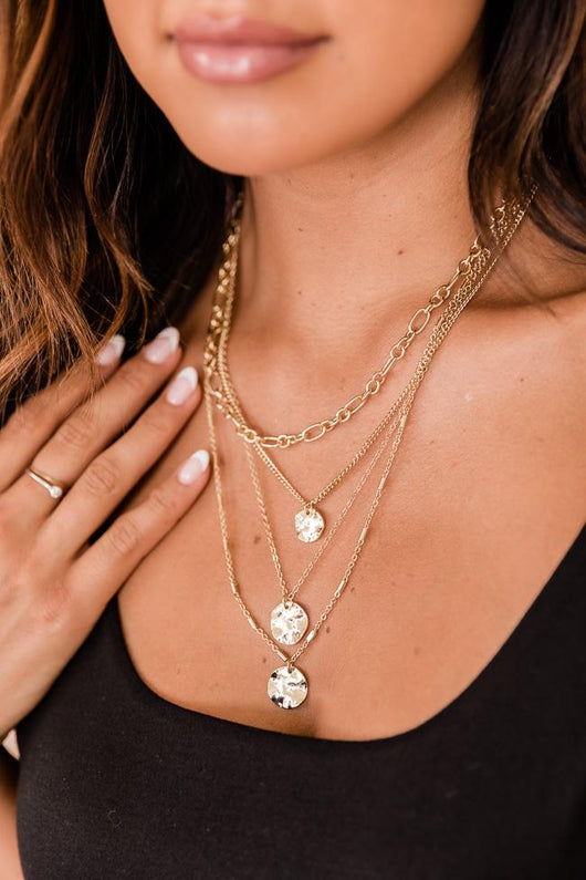 Diva Days Gold Multi Layered Necklace