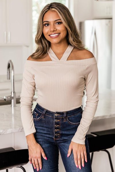 Reasons Why Oatmeal Cold Shoulder Knit Blouse