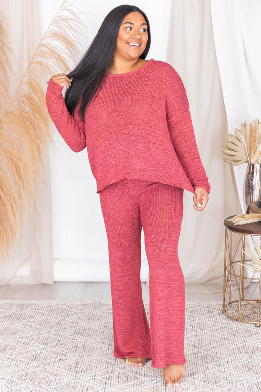 Wonder Often Berry Knit Lounge Pants