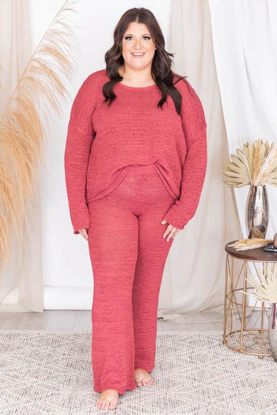 Wonder Often Berry Knit Lounge Pants
