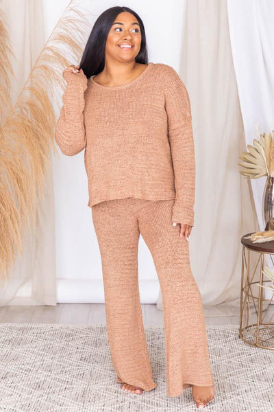 Wonder Often Tan Knit Lounge Pants