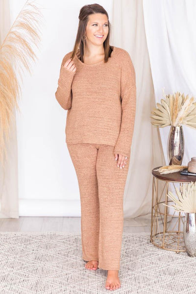 Wonder Often Tan Knit Lounge Pants