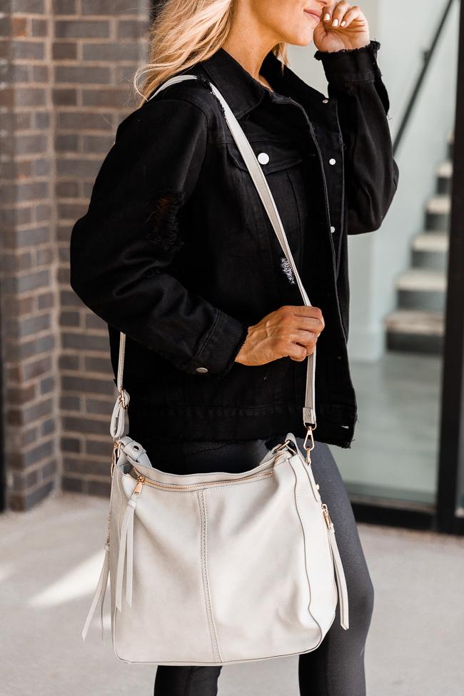See You There Grey Purse
