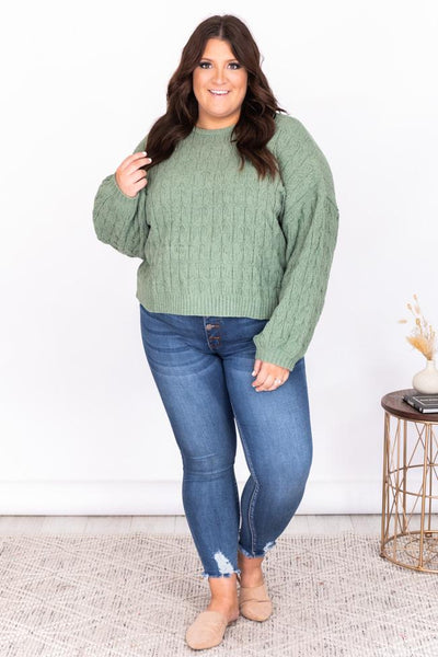 Special Reminder Sage Chenille Sweater