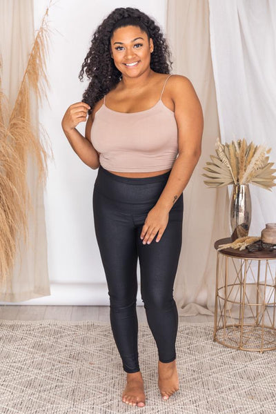Album Of Memories Taupe Crop Tank