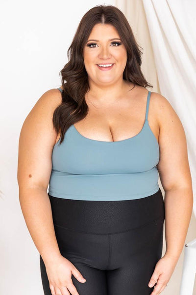 Let's Seize The Day Dusty Blue Bra Top