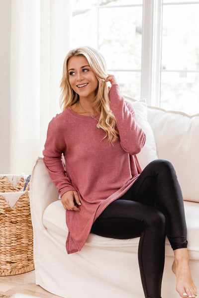 Simple Style Coral Blouse