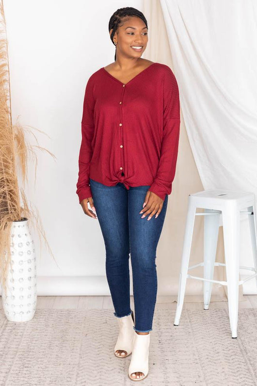 Just Be Beautiful Red Blouse