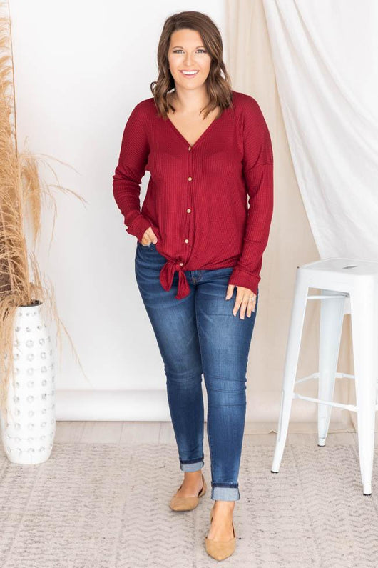 Just Be Beautiful Red Blouse