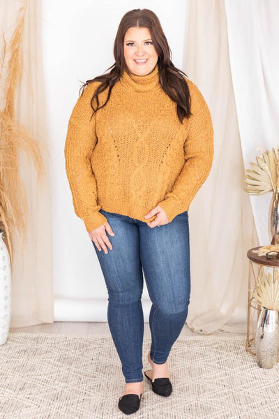 It's Worth It Camel Turtleneck Sweater FINAL SALE