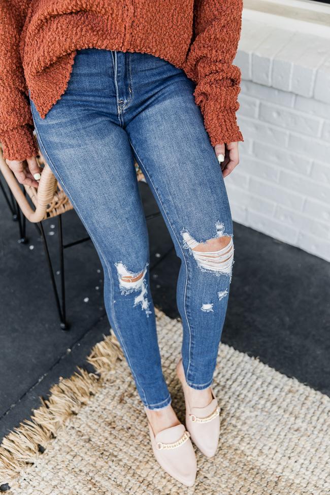 Jody Medium Wash Distressed Skinny Jeans