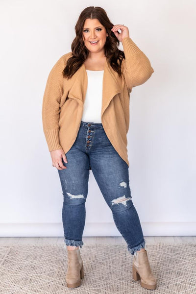 Make It Up Taupe Cardigan