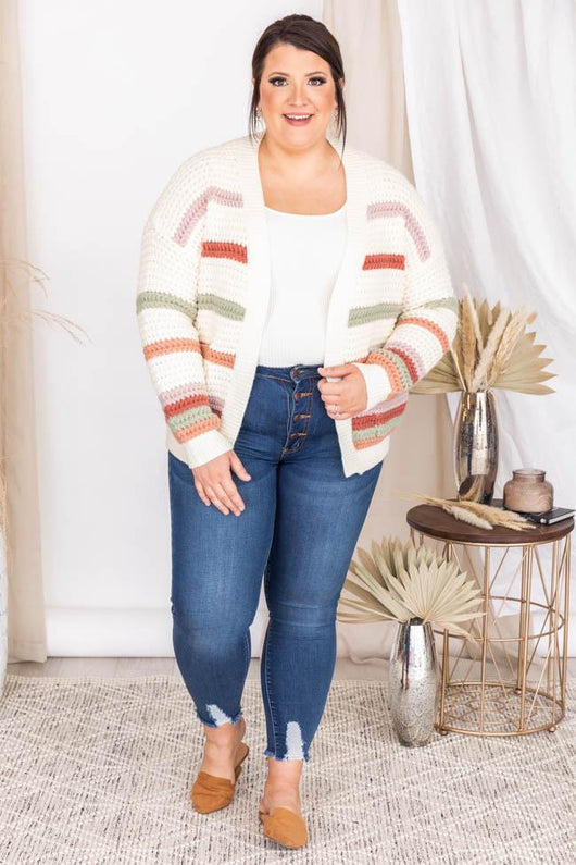 Rainbow Road Multi Stripe Cardigan FINAL SALE