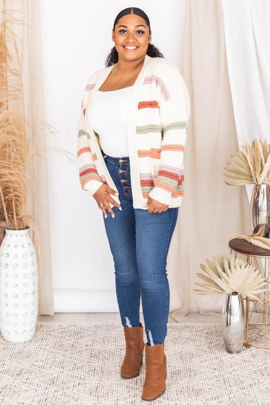 Rainbow Road Multi Stripe Cardigan FINAL SALE