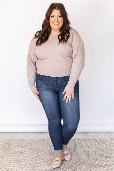 Loving Side Mauve Balloon Sleeve Sweater