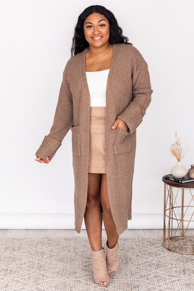 Heartbroken Love Brown Duster Cardigan