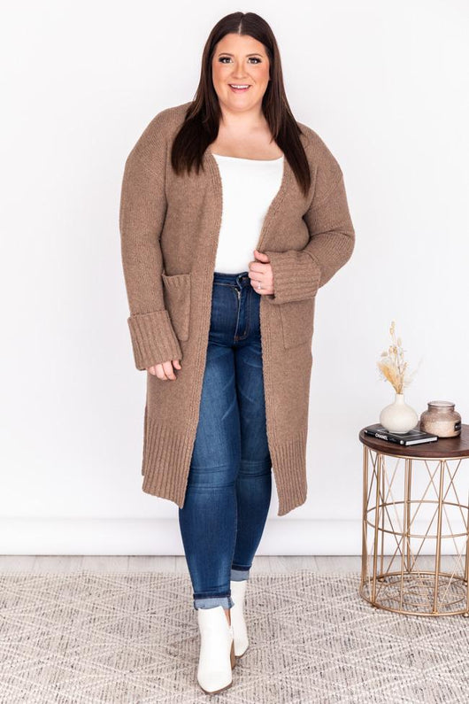 Heartbroken Love Brown Duster Cardigan