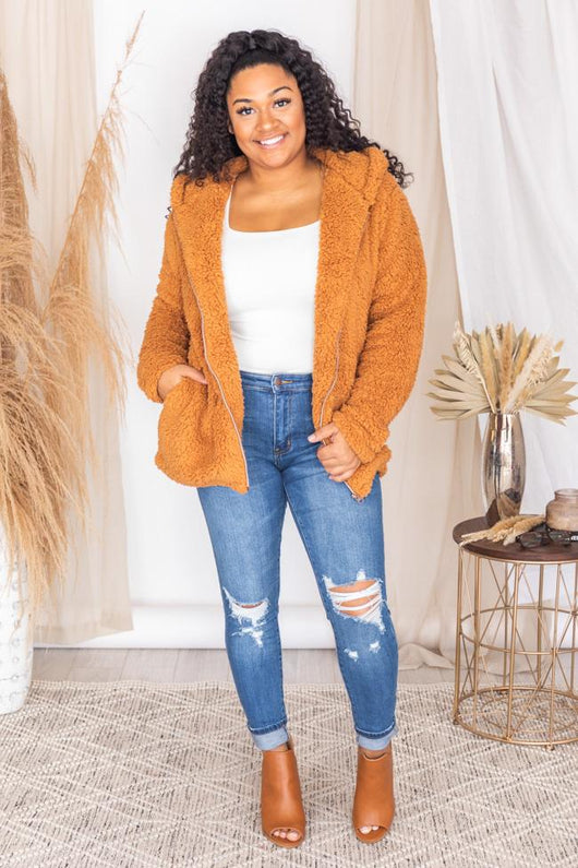 Forest Of Dreams Camel Sherpa Jacket FINAL SALE