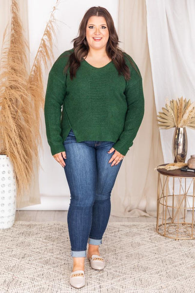 Lost In My Memories Green Sweater