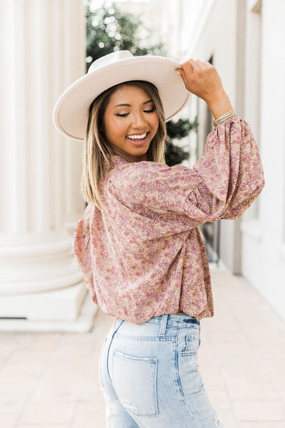 Destiny Surprise Floral Button Down Blouse FINAL SALE