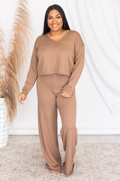 Future Goals Mocha Knit Lounge Pants