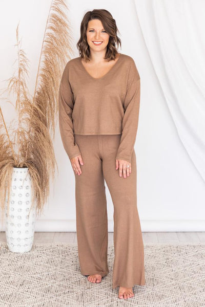 Future Goals Mocha Knit Lounge Pants