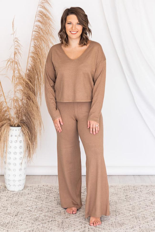 Future Goals Mocha Knit Lounge Pants