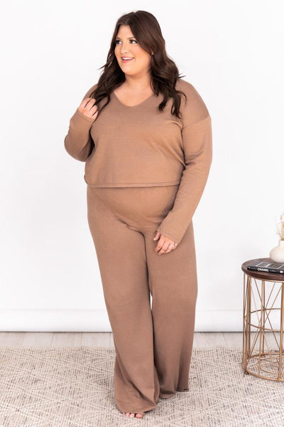 Future Goals Mocha Knit Lounge Pants