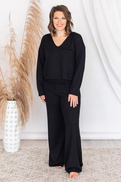Future Goals Black Lightweight Sweater