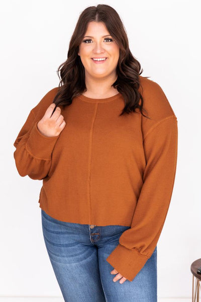 Replay That Song Burnt Orange Pullover