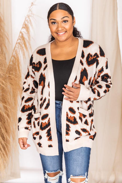Honest With You Brown Animal Print Cardigan