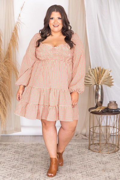Apple Picking Red Gingham Mini Dress