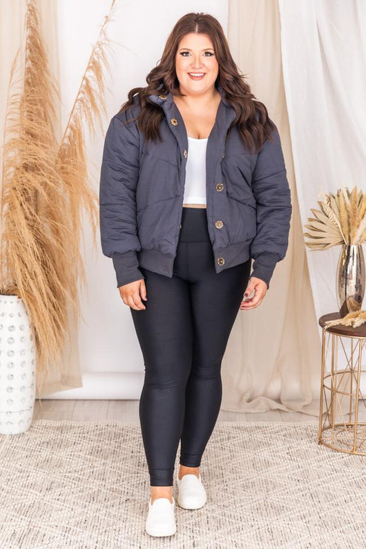 Perfect Storm Charcoal Bomber Jacket