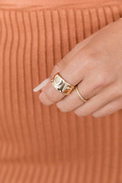 Important Message Gold Ring