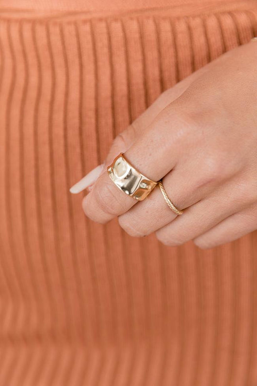 Important Message Gold Ring