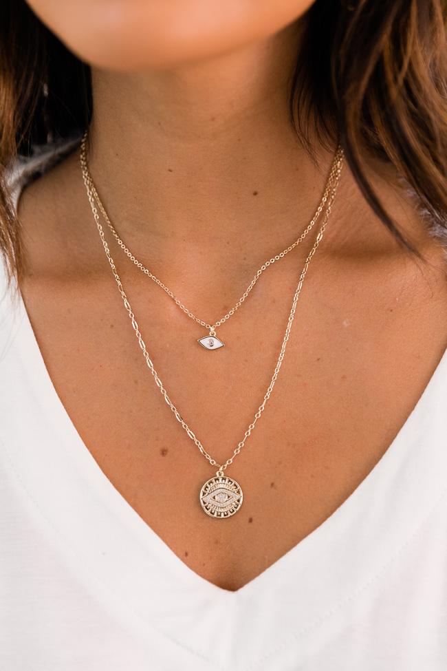 Share Your Thoughts Gold Layered Necklace