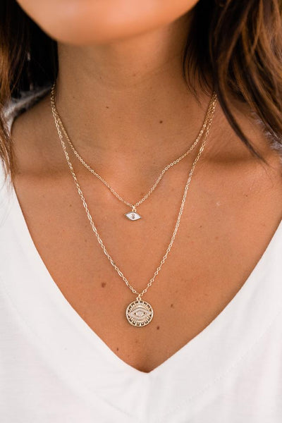 Share Your Thoughts Gold Layered Necklace