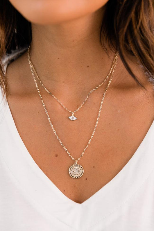 Share Your Thoughts Gold Layered Necklace