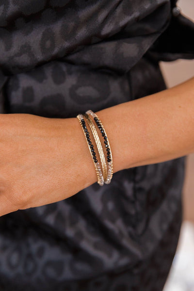 Know It's Obvious Black Beaded Bracelet