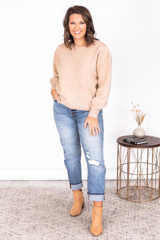Nothing But A Dream Taupe Sweater