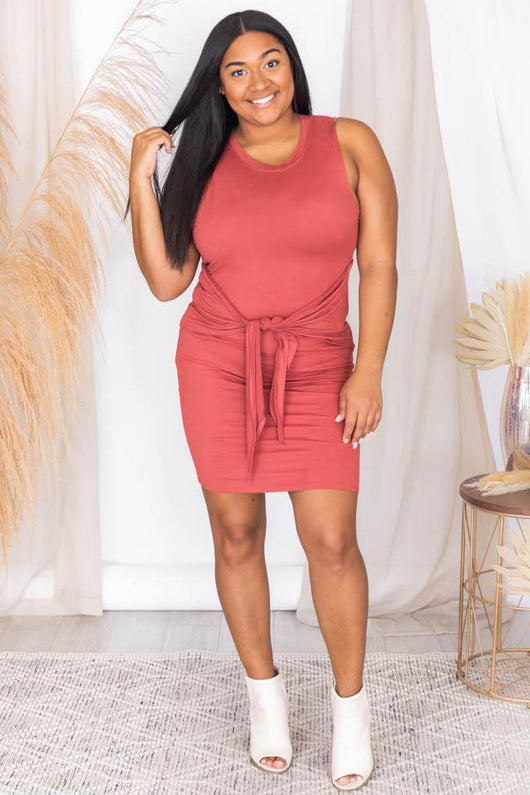 Living For It Brick Bodycon Tank Dress FINAL SALE