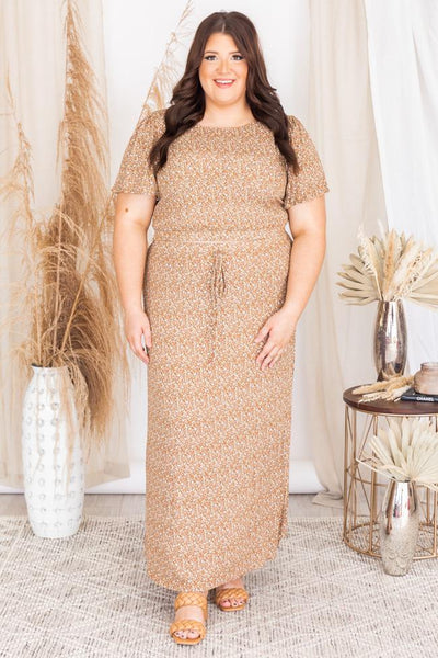 In the Moment Beige Floral Cropped Blouse FINAL SALE