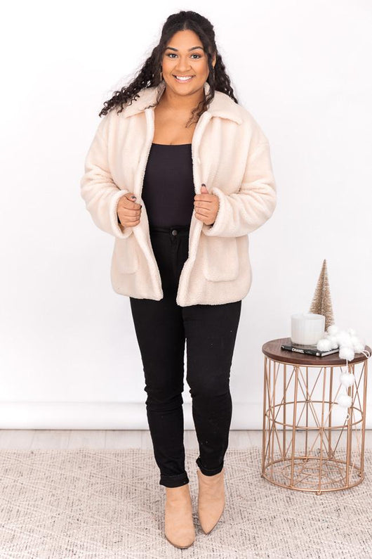 Midnight Plans Cream Teddy Coat