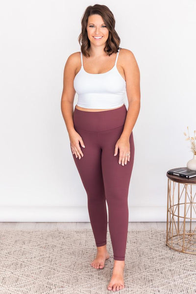 Chasing Reality Maroon High Waist Legging
